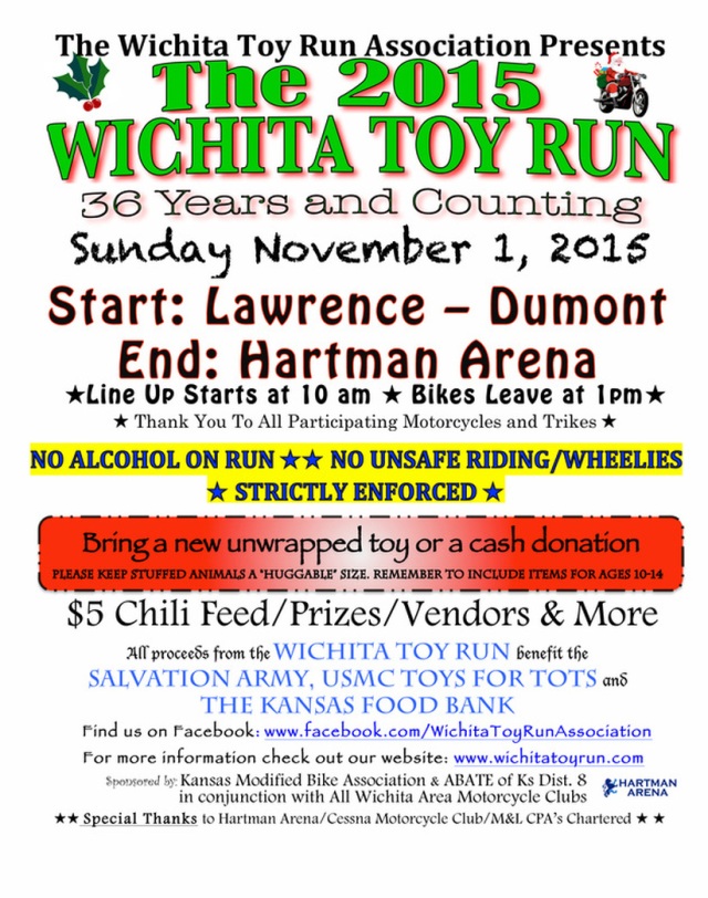 Wichita Toy Run November 1st 2015
